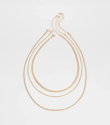 Keep It Edgy Three-Pack Necklace Set