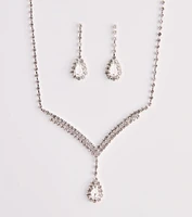 Teardrop Rhinestone Set