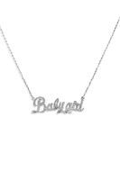 Baby Girl Script Necklace