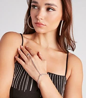 Oh-So-Luxe Rhinestone Hand Chain Bracelet