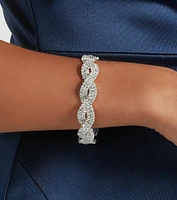 Twist Of Glamour Rhinestone Clasp Bracelet