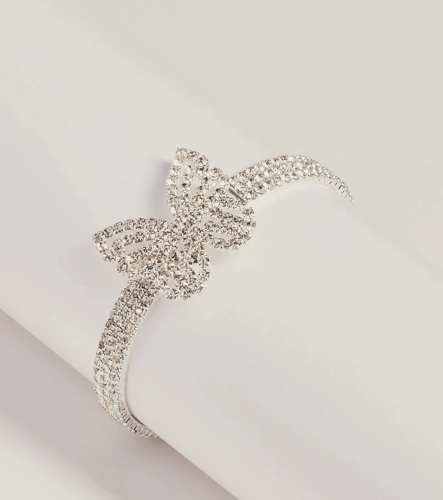 Wishing On Love Rhinestone Butterfly Bracelet