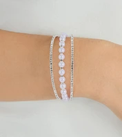 Forever Glamorous Rhinestone And Pearl Cuff Bracelet