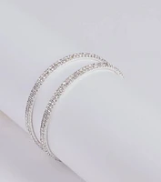 Luxe Status Rhinestone Memory Wire Bracelet