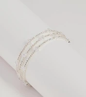 Elevated Energy Rhinestone Memory Wire Bracelet