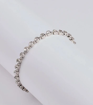 Timelessly Luxe Rhinestone Memory Wire Bracelet