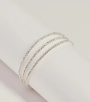 Simply Glam Rhinestone Memory Wire Bracelet