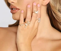 Butterfly Babe Rhinestone Ring Pack