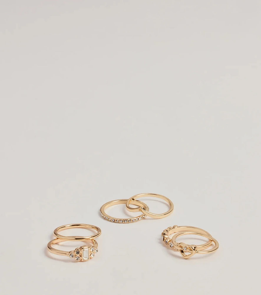 Glam Dainty Details Multi Ring Pack