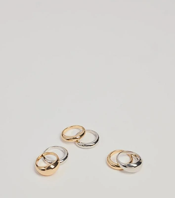 Casual Chic Mixed Metals Multi Ring Pack