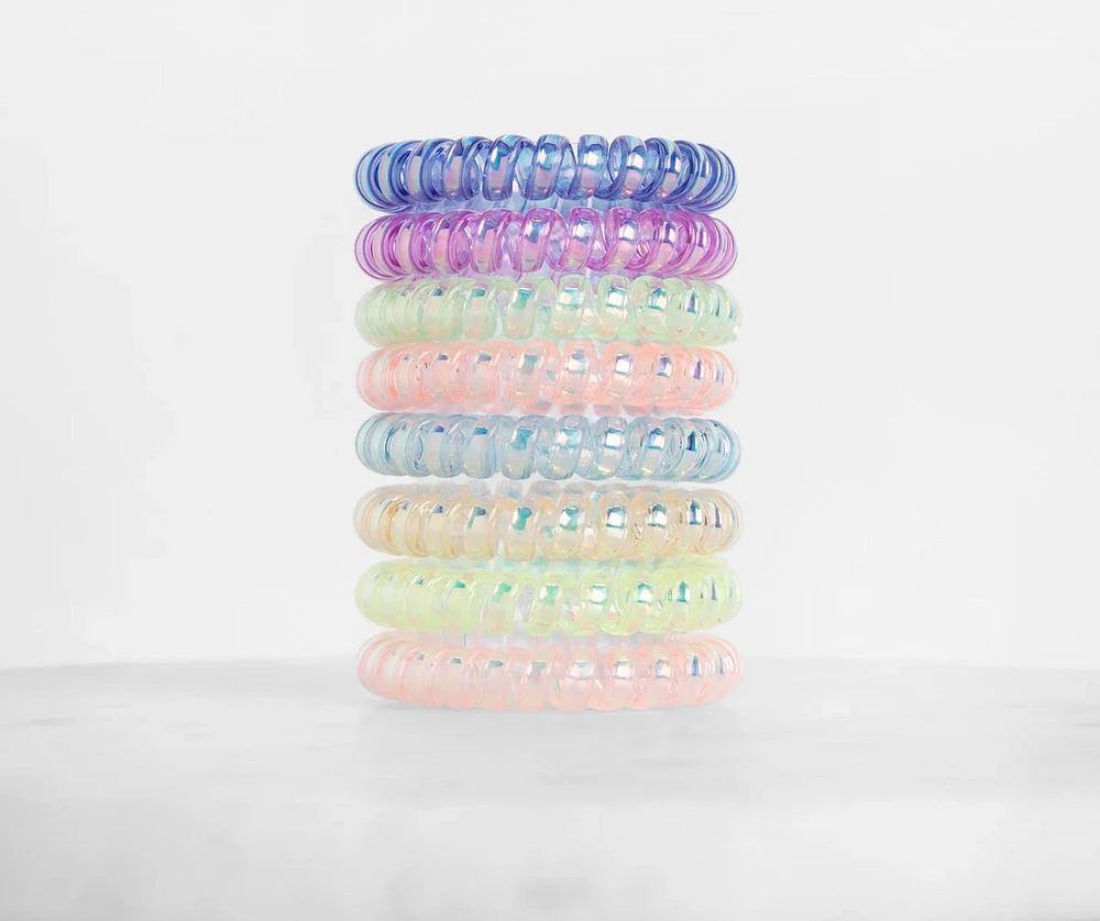 Rainbow Hair Coils Set of 8