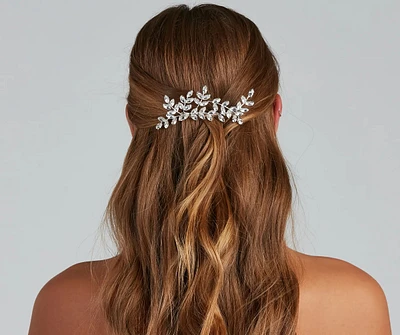 Dreamy Rhinestone Leaf Hair Comb