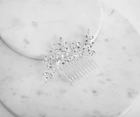 Dreamy Rhinestone Leaf Hair Comb