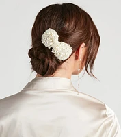 Adorably-Chic Pearl Bow Hair Clip