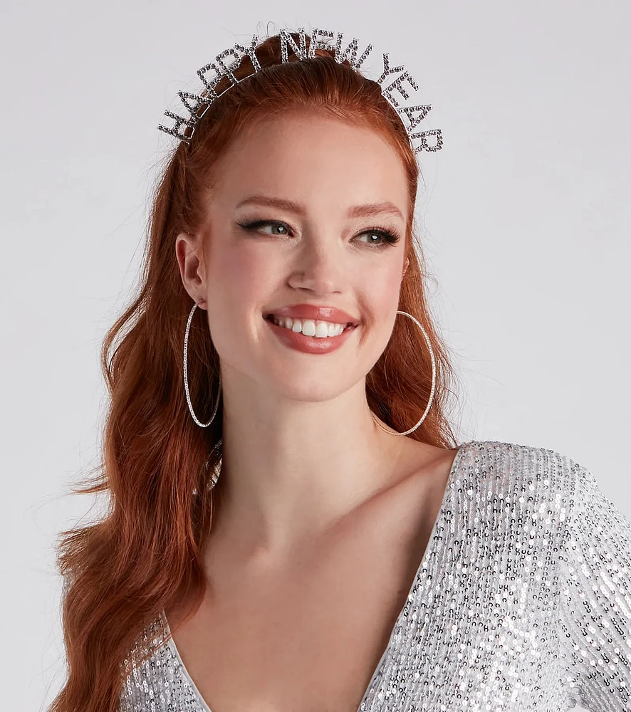 Happy New Year Rhinestone Headband