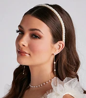 Keep It Neat Faux Pearl Headband Set