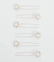 Elegant And Chic Pearl Flower Barrette Set