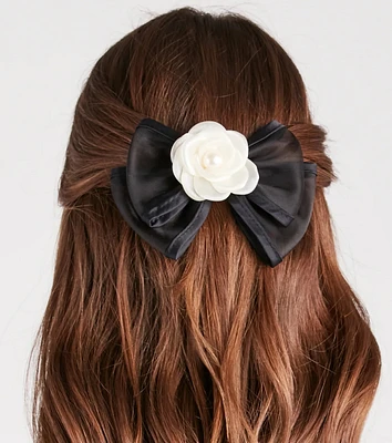 Adorable Trendsetter Rosette Bow Barrette