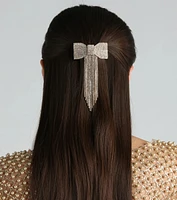 Presently Glam Rhinestone Bow Barrette