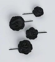 Romantic Chic Rosette Hair Barrette Set