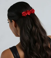 Timeless Satin Flower Rose Hair Clip