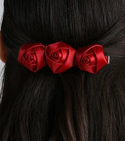 Timeless Satin Flower Rose Hair Clip