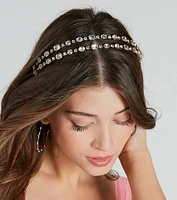 Sparkle Rhinestone Gem Double Headband