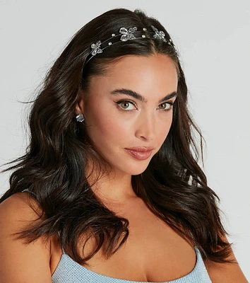 Sensational Charm Butterfly Rhinestone Headband