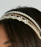 Meant To Be Pearl And Rhinestone Headband Set