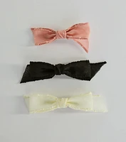 Chic And Feminine Three-Pack Hair Bow Set