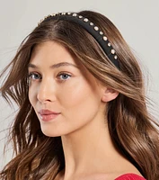 Charming Luxe Rhinestone And Faux Pearl Headband