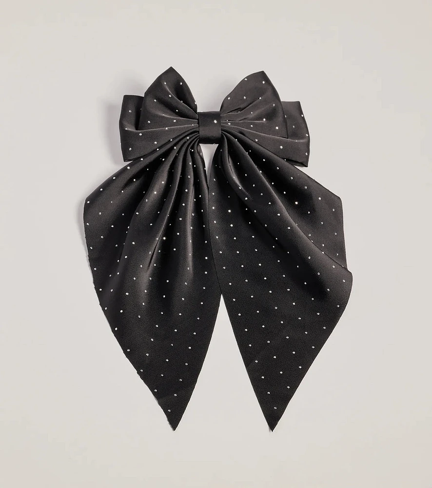 Glitzy Chic Large Rhinestone Bow