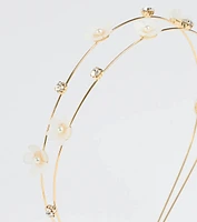 Ethereal Glam Rhinestone Flower Headband