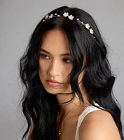 Ethereal Glam Rhinestone Flower Headband
