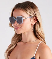 Step Up Your Style Oversized Square Sunglasses