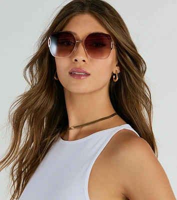 Sleek Factor Oversized Square-Shaped Sunglasses