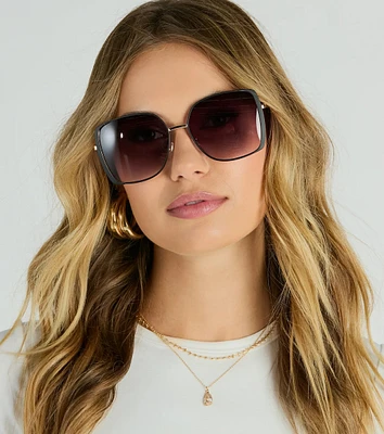 Bold Flair Oversized Square Sunglasses