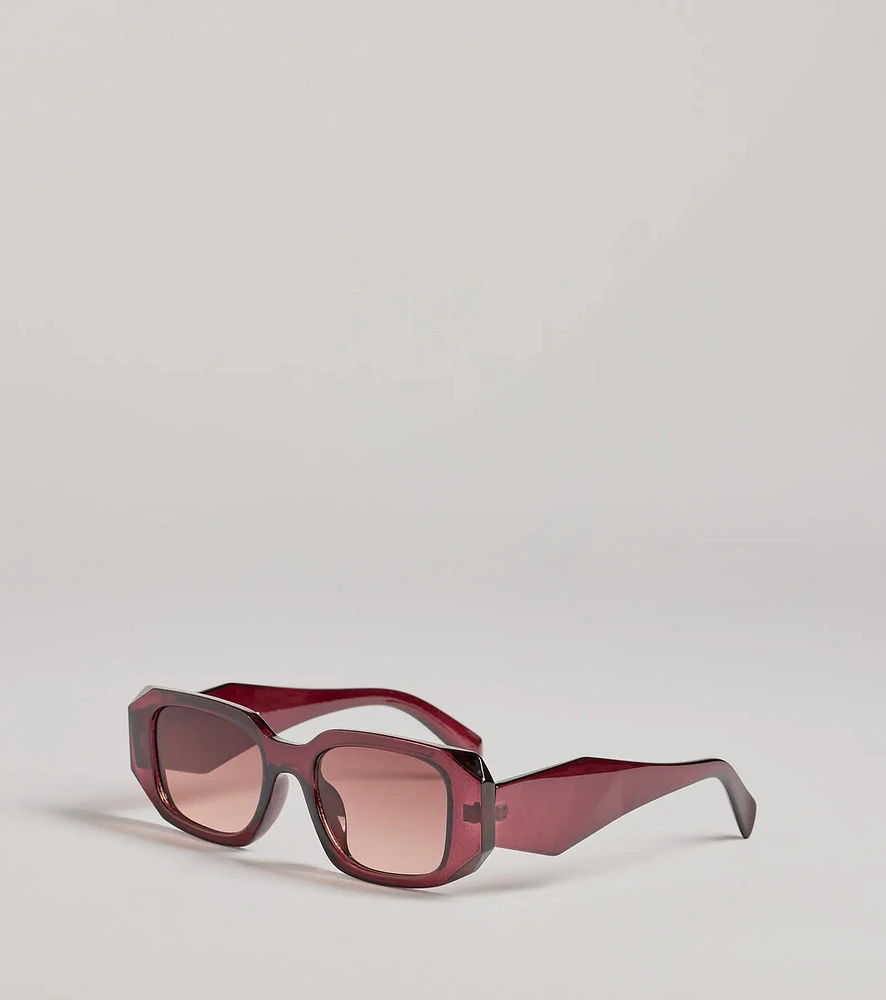 Elevated Glam Rectangle Sunglasses