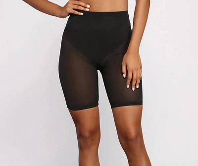 High Waist Mesh Biker Shorts