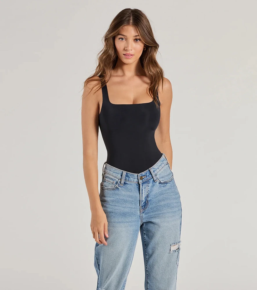 Fab Foundations Sleeveless Square Neck Bodysuit