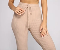 Effortlessly Chic Ribbed Pajama Leggings