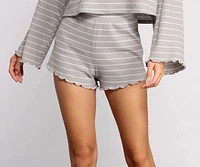 Take on Trendy Stripes Pajama Shorts