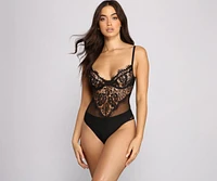 Chic And Sultry Lace Mesh Teddy