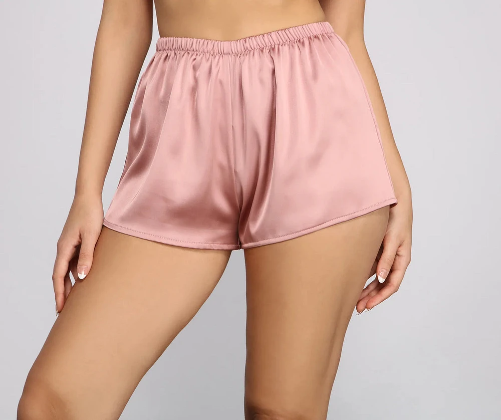 Dreaming of Luxe Satin Pajama Shorts