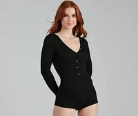 Out Of Office Henley Pajama Romper