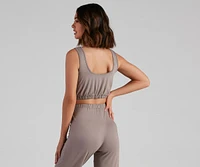 Chill Days Cropped Pajama Tank