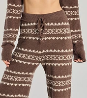 Cozy Wonderland Fair Isle Chenille Knit Pajama Joggers