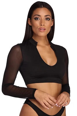 Mesh With It Swim Top