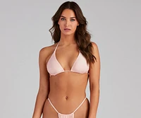 Beach Babe Triangle Halter Bikini Top