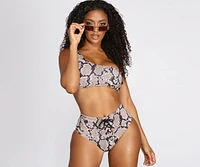 Viper Vixen Lace Up High Waist Swim Bottoms